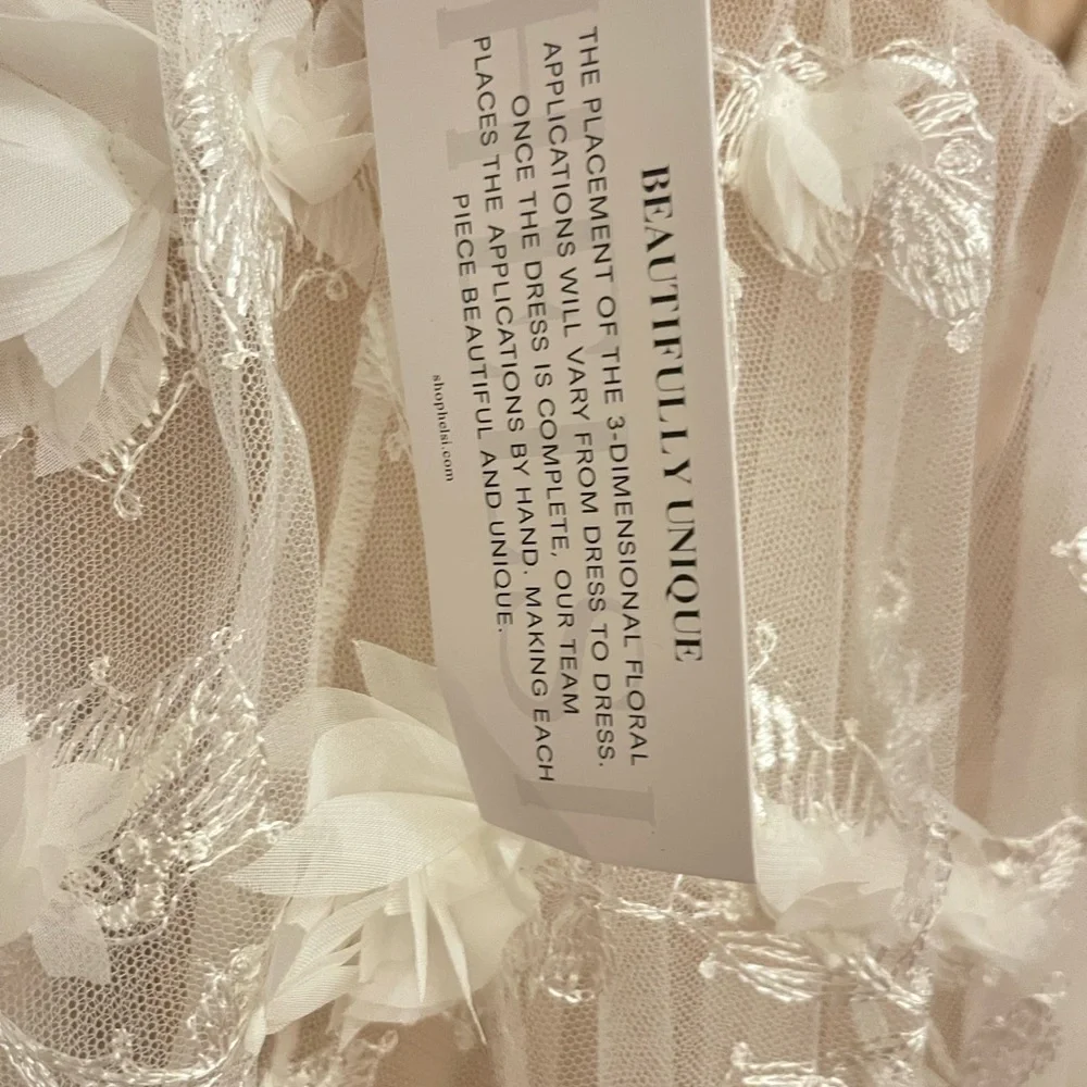 NWT Helsi Anthropologie Size XS Athena White Floral Strapless Midi Dress - Picture 8 of 11